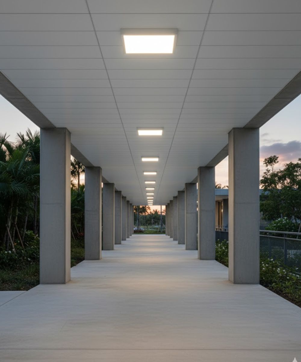 11"W 1-Light Square LED Flush Mount Light Fixture White Acrylic Finish