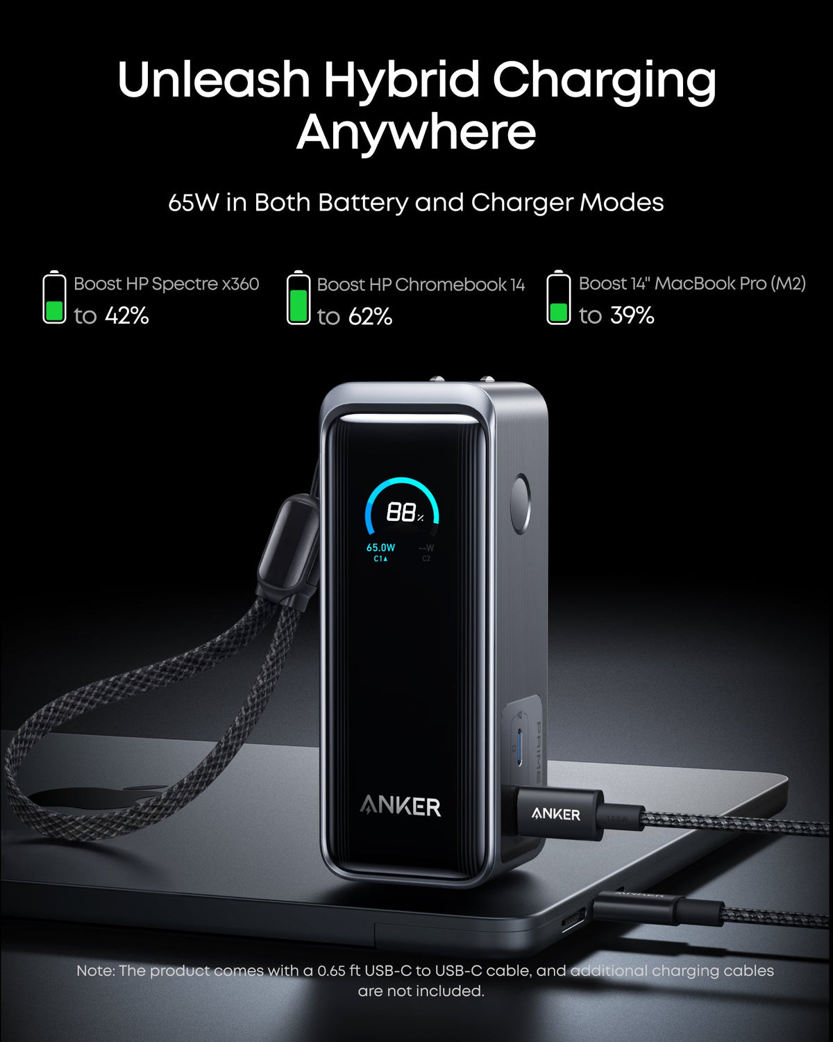 Anker Prime Power Bank (9.6K, 65W, Fusion)