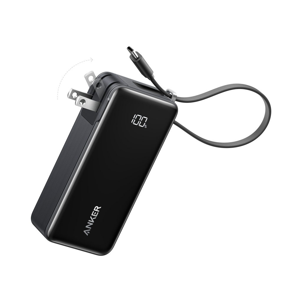 Anker Power Bank (10K, Fusion, Built-In Cable)
