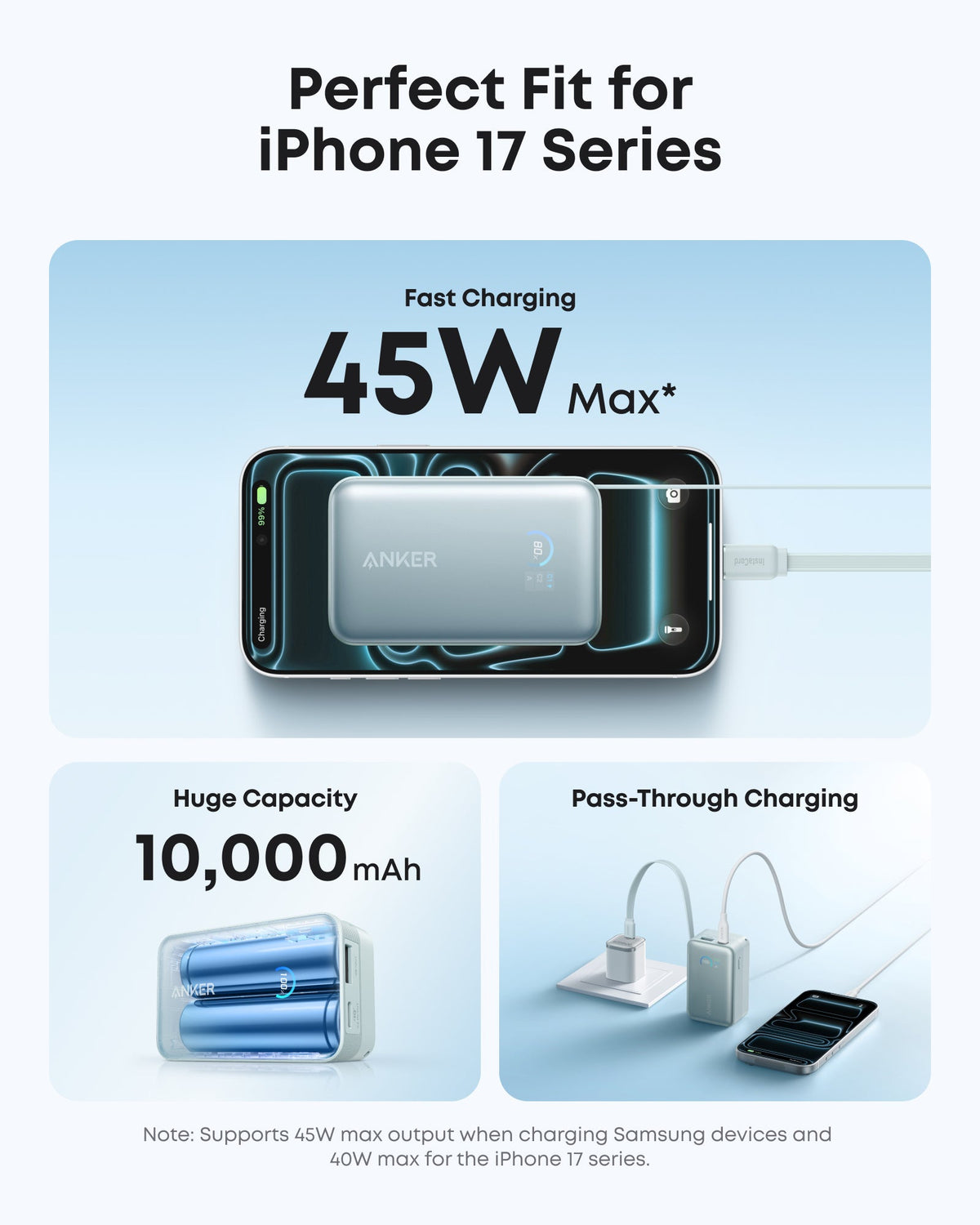 Anker Nano Power Bank (10K, 45W, Built-In Retractable USB-C Cable)