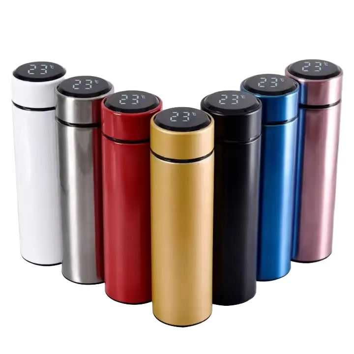500ML Smart Water Bottle Cup Led Stainless Steel
