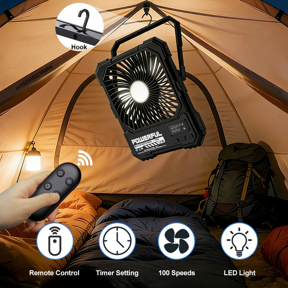 Desktop Fan 20000mAh Rechargerable Portable Foldable Table Fan