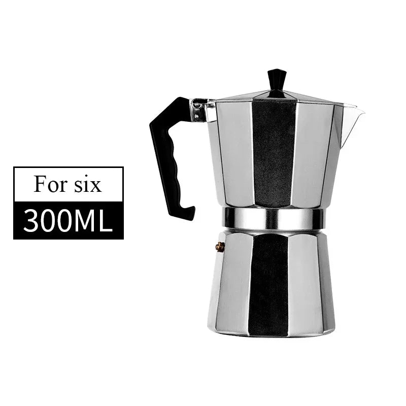 Aluminum Moka Pot Suitable for Electric Stove Top Coffee Maker Espresso Drip Filter Moka Pot Heater Household Use