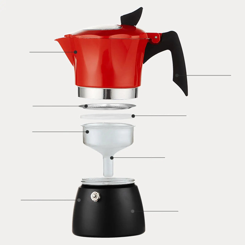 Aluminum Alloy Coffee Percolator Pot Electric Pot Espresso Maker