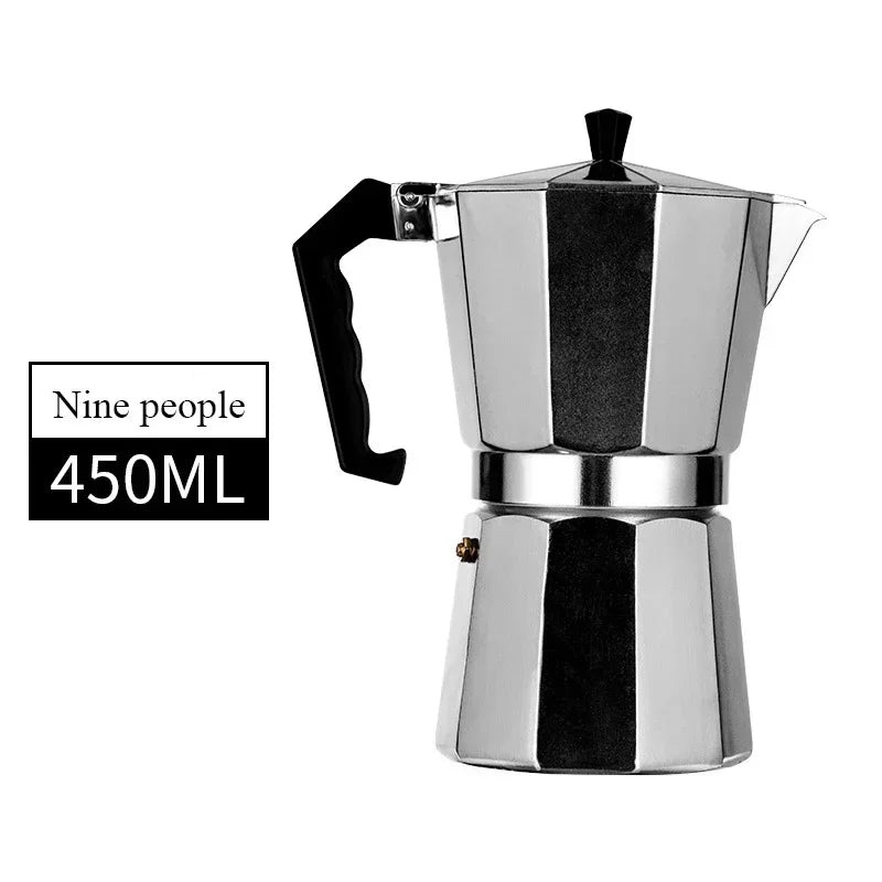 Aluminum Moka Pot Suitable for Electric Stove Top Coffee Maker Espresso Drip Filter Moka Pot Heater Household Use