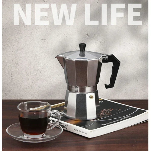 Aluminum Moka Pot Suitable for Electric Stove Top Coffee Maker Espresso Drip Filter Moka Pot Heater Household Use