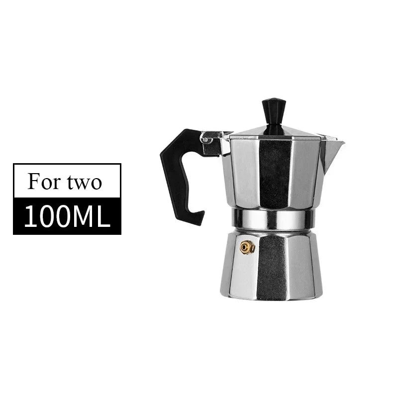 Aluminum Moka Pot Suitable for Electric Stove Top Coffee Maker Espresso Drip Filter Moka Pot Heater Household Use