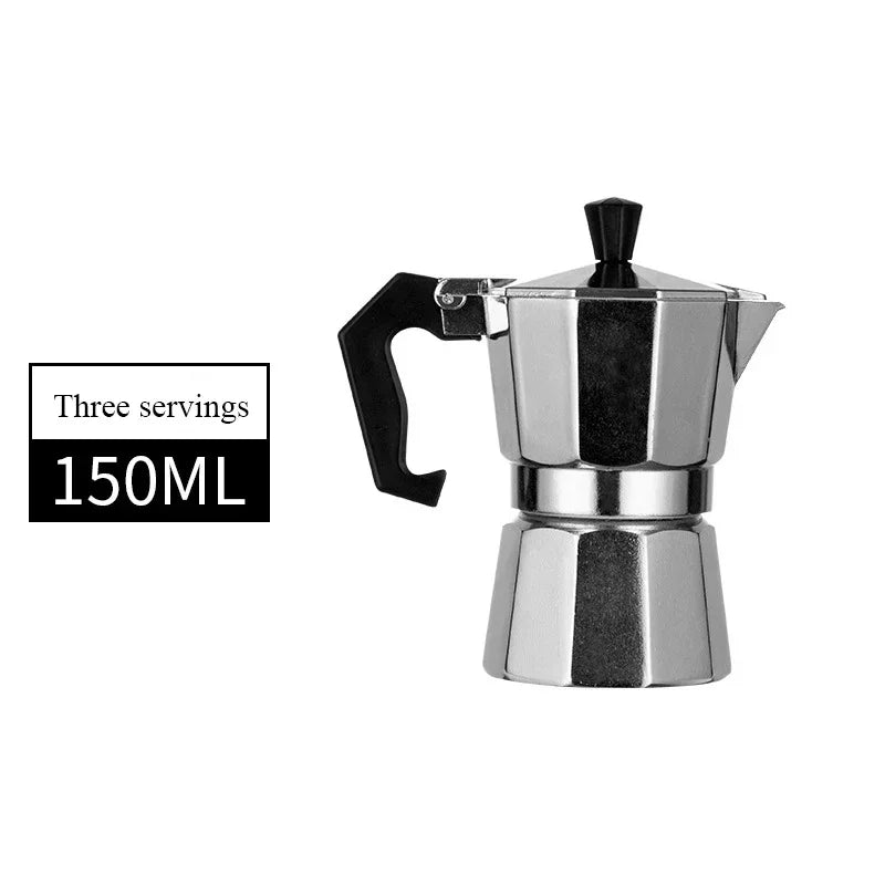 Aluminum Moka Pot Suitable for Electric Stove Top Coffee Maker Espresso Drip Filter Moka Pot Heater Household Use