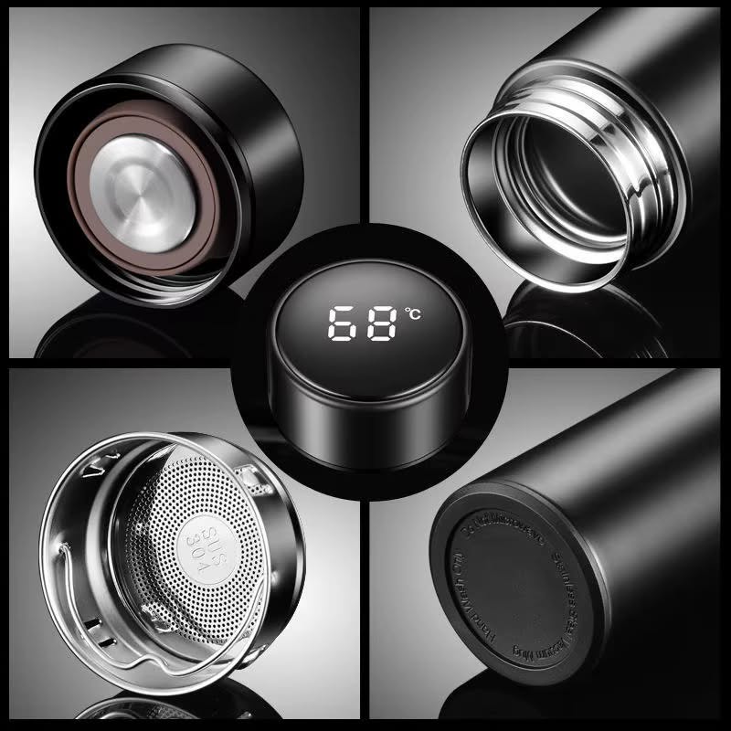 500ML Smart Water Bottle Cup Led Stainless Steel