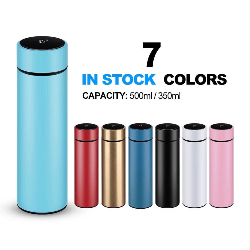 500ML Smart Water Bottle Cup Led Stainless Steel