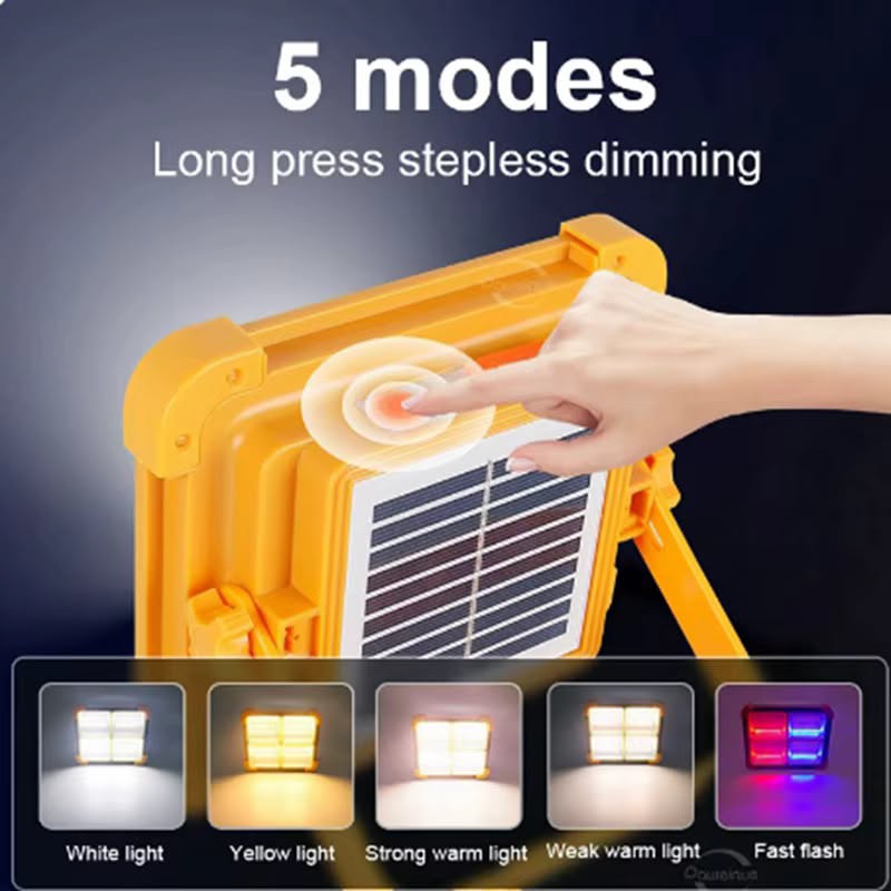 The JENSJ-905 is a durable Portable Outdoor LED Work Light Whit Solar Panel   / Floodlight (Model: JENSJ-905)
