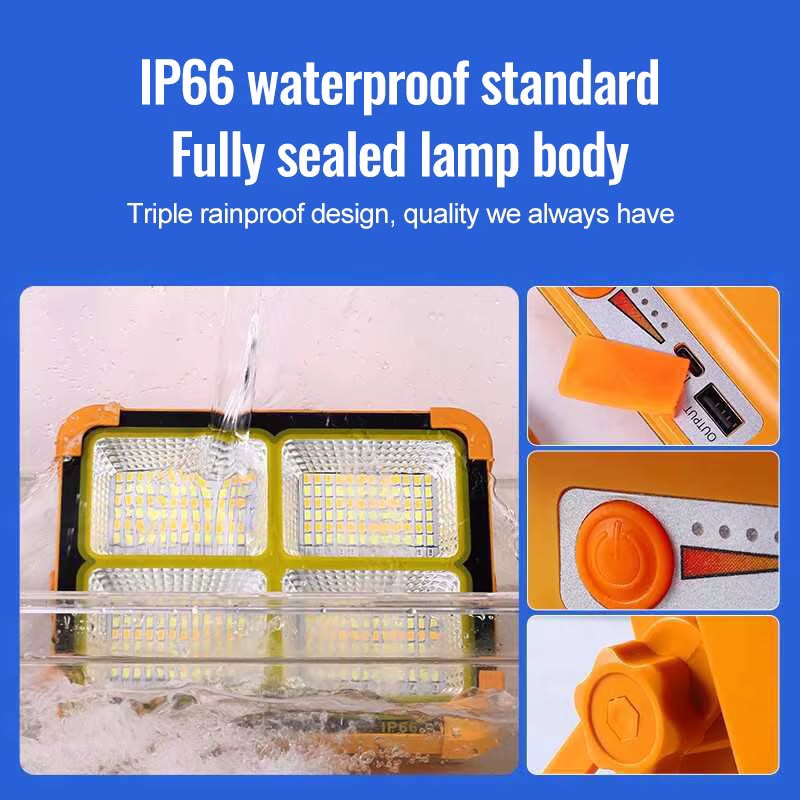 The JENSJ-905 is a durable Portable Outdoor LED Work Light Whit Solar Panel   / Floodlight (Model: JENSJ-905)