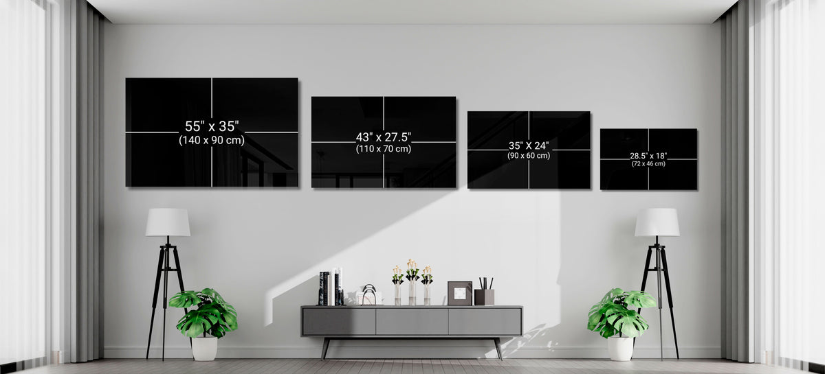 Contemporary Floral Crown Portrait Glass Wall Art || Designer Collection